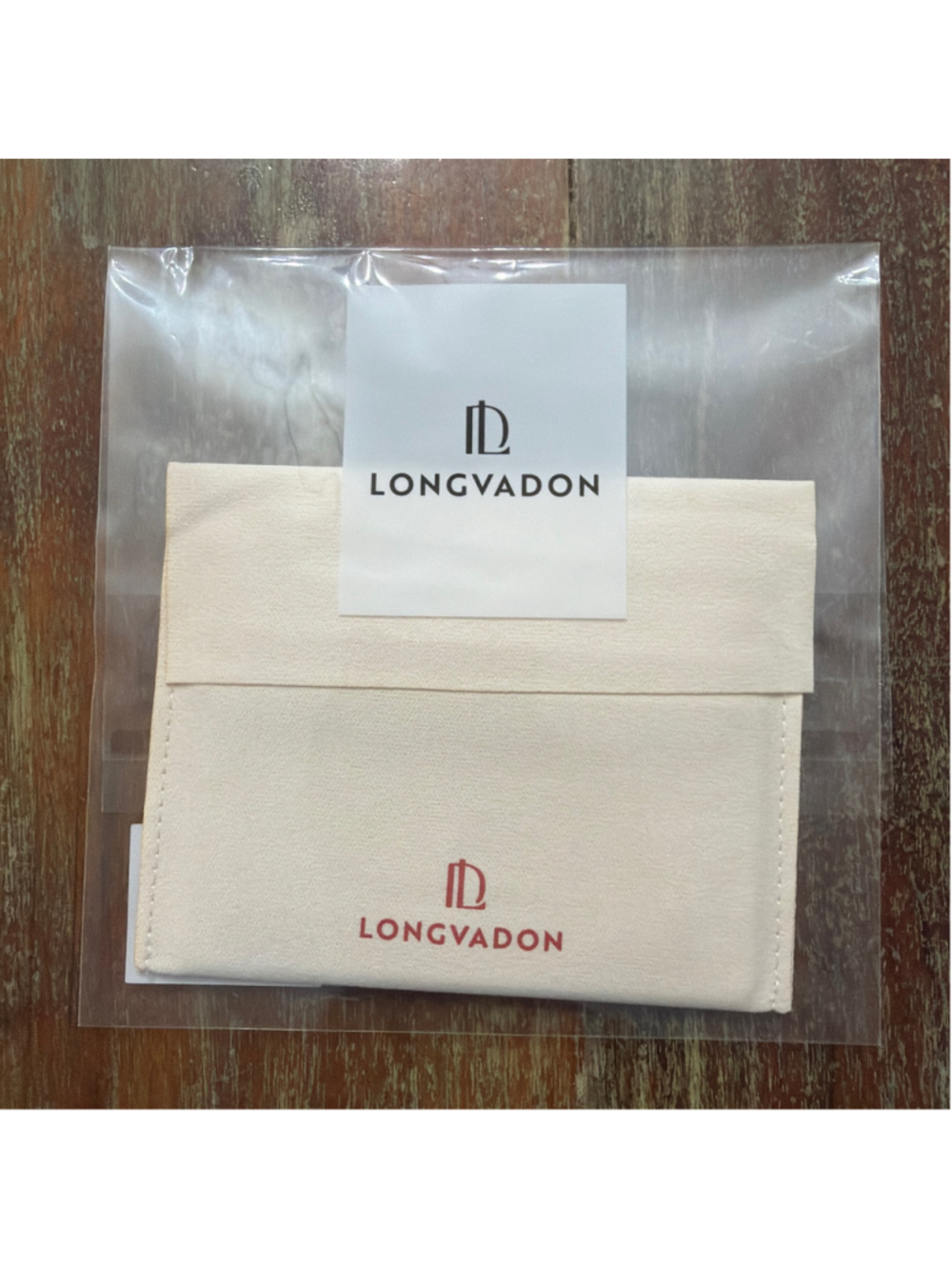 NIB Longvadon 1407 Soft Calfskin Leather Card Holder 7CC Marron Cognac Brown